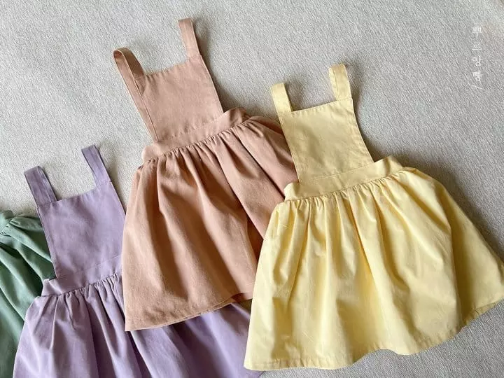 Pourenfant - Korean Children Fashion - #Kfashion4kids - Shelly Dungarees Skirt - 2