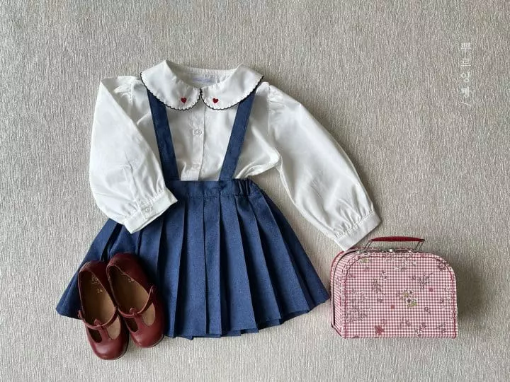 Pourenfant - Korean Children Fashion - #childofig - Heart Curry Blouse - 9