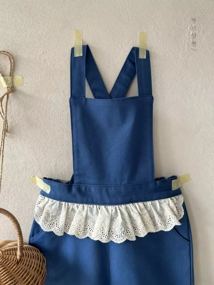 Pourenfant - Korean Children Fashion - #childofig - En Denim Dungarees Pants - 3