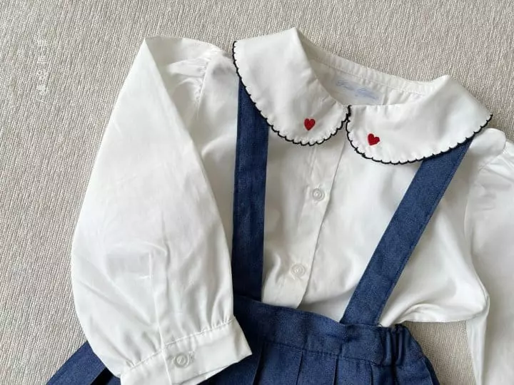 Pourenfant - Korean Children Fashion - #childrensboutique - Heart Curry Blouse - 11