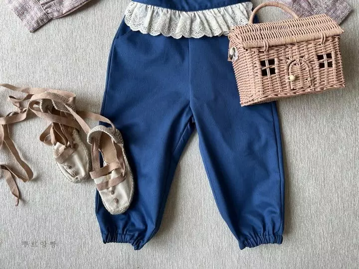 Pourenfant - Korean Children Fashion - #childofig - En Denim Dungarees Pants - 4