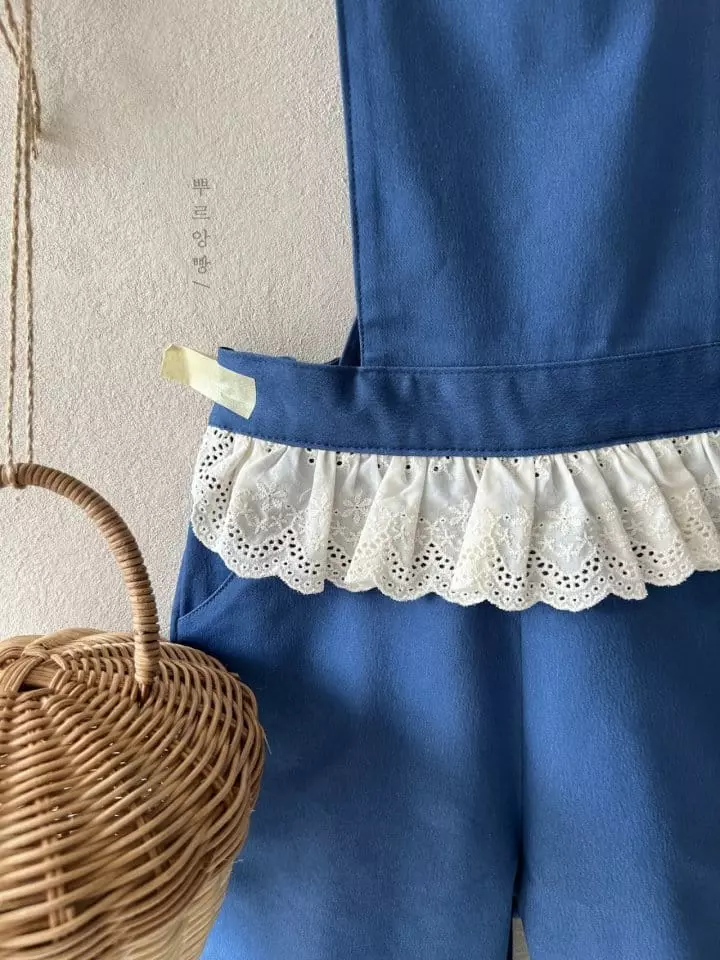 Pourenfant - Korean Children Fashion - #discoveringself - En Denim Dungarees Pants - 6