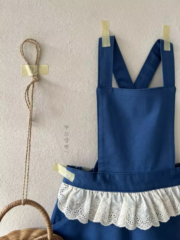 Pourenfant - Korean Children Fashion - #fashionkids - En Denim Dungarees Pants - 7