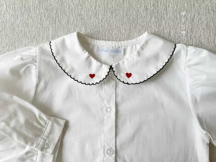 Pourenfant - Korean Children Fashion - #kidzfashiontrend - Heart Curry Blouse - 3