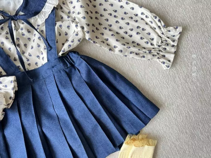Pourenfant - Korean Children Fashion - #kidzfashiontrend - Aroa Denim Pleats Skirt - 2