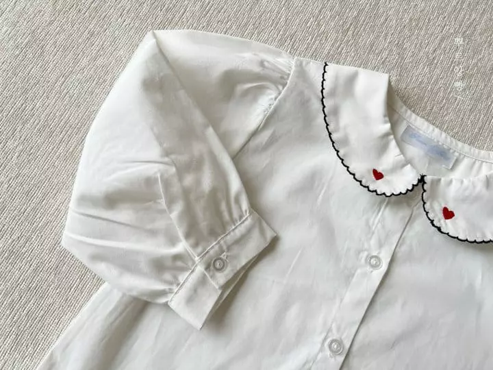 Pourenfant - Korean Children Fashion - #littlefashionista - Heart Curry Blouse - 5