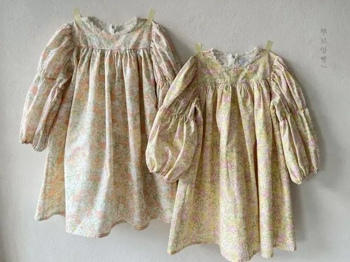 Pourenfant - Korean Children Fashion - #magicofchildhood - Adri Flower One-piece - 3