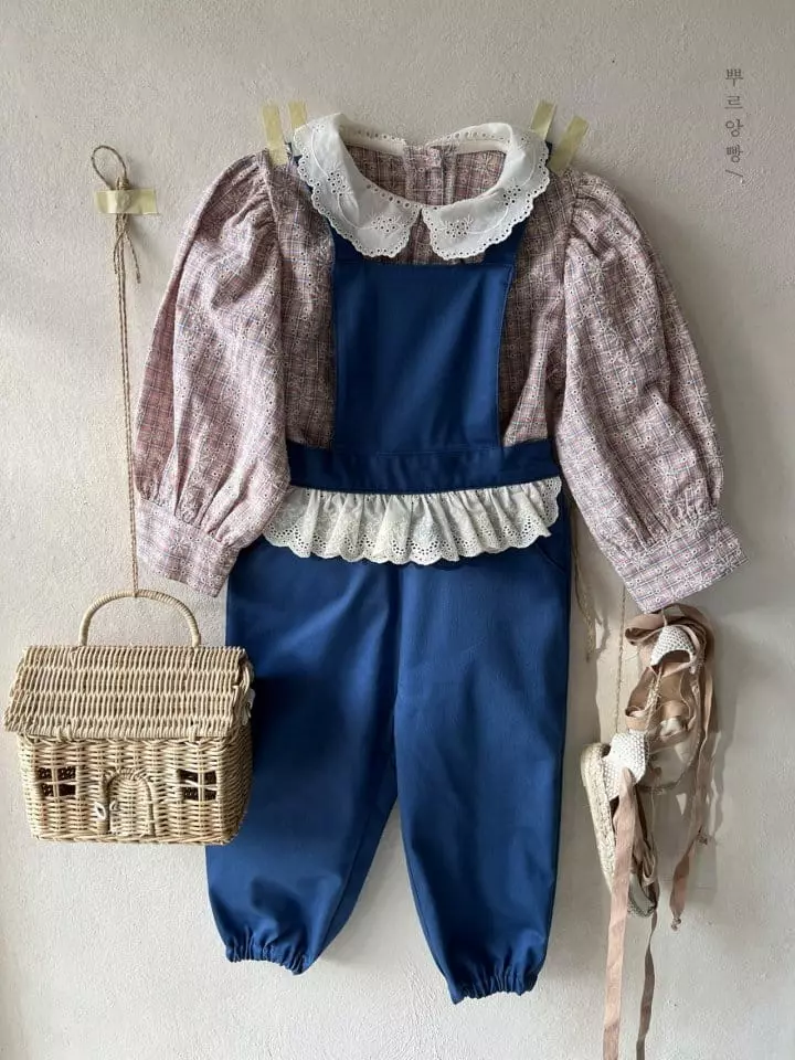 Pourenfant - Korean Children Fashion - #prettylittlegirls - En Denim Dungarees Pants