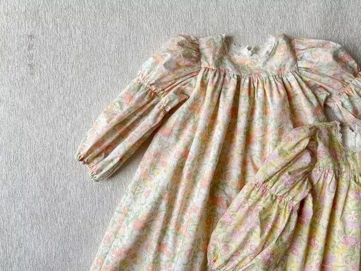 Pourenfant - Korean Children Fashion - #stylishchildhood - Adri Flower One-piece - 8