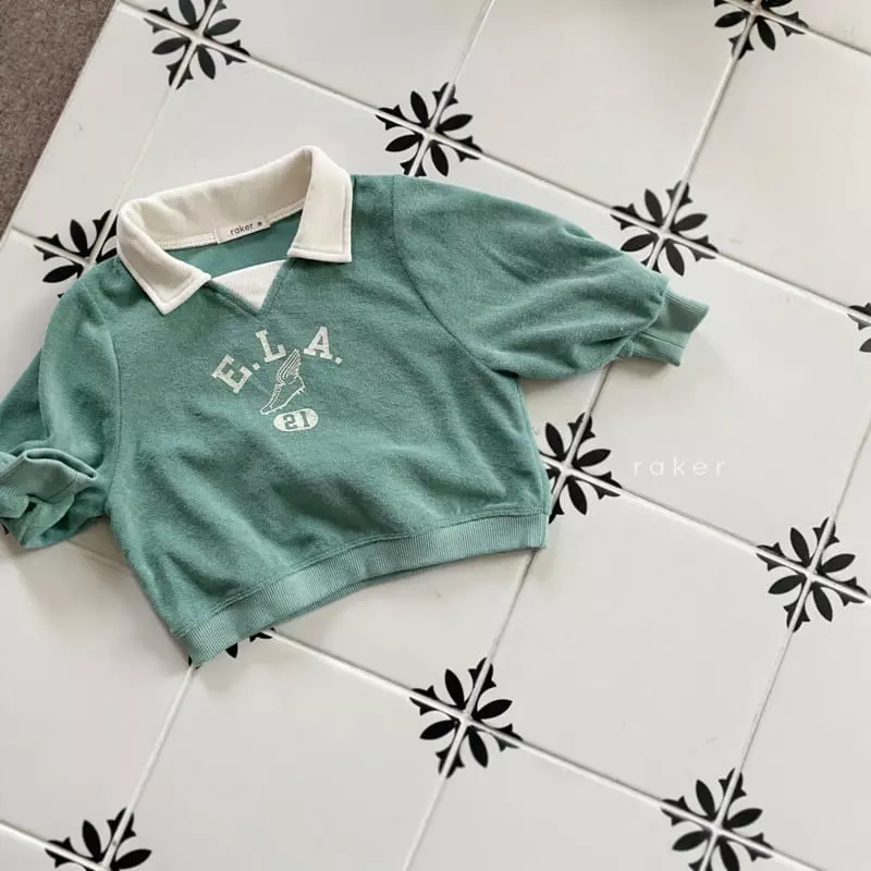 Raker - Korean Children Fashion - #kidzfashiontrend - Collar Color Tee - 2