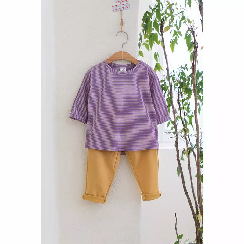 Raykids - Korean Children Fashion - #kidsshorts - Pin Lounge Top Bottom Set - 3