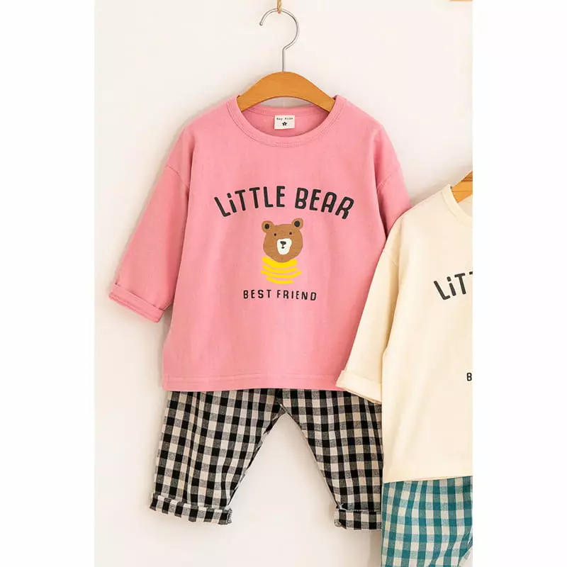 Raykids - Korean Children Fashion - #kidzfashiontrend - Kid Bear Top Bottom Set - 3