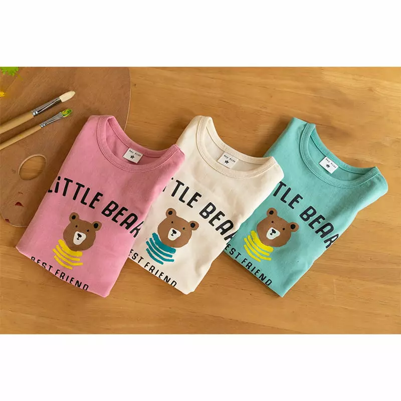 Raykids - Korean Children Fashion - #littlefashionista - Kid Bear Top Bottom Set - 5