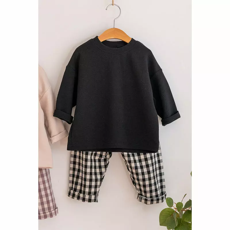 Raykids - Korean Children Fashion - #magicofchildhood - Eco Check Top Bottom Set - 2