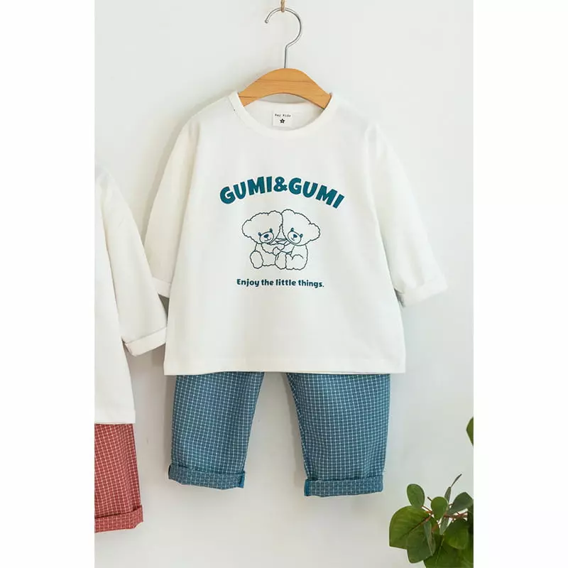 Raykids - Korean Children Fashion - #littlefashionista - Gumi Top Bottom Set - 4