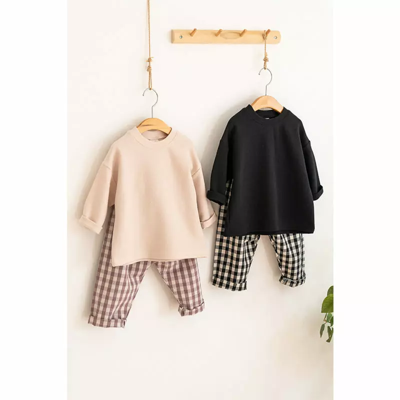 Raykids - Korean Children Fashion - #minifashionista - Eco Check Top Bottom Set - 3