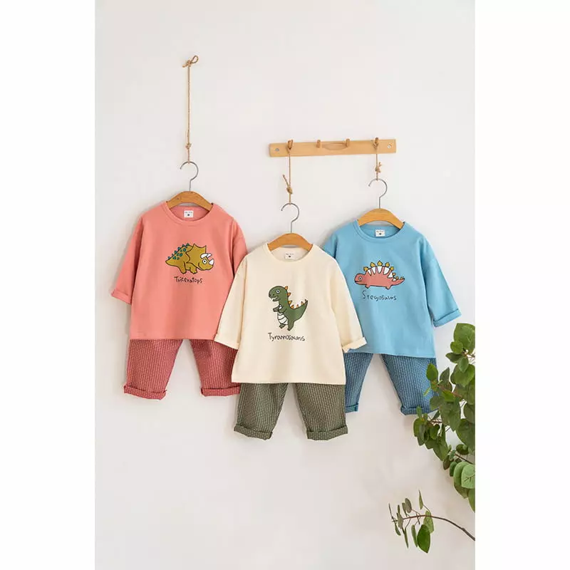 Raykids - Korean Children Fashion - #minifashionista - Three Dino Tee - 6
