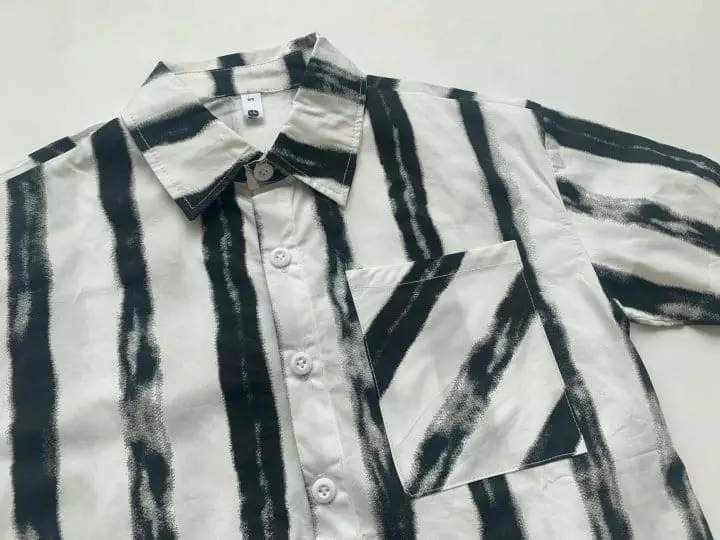 Reve Kid - Korean Children Fashion - #todddlerfashion - Pocket Stripes Shirt - 4