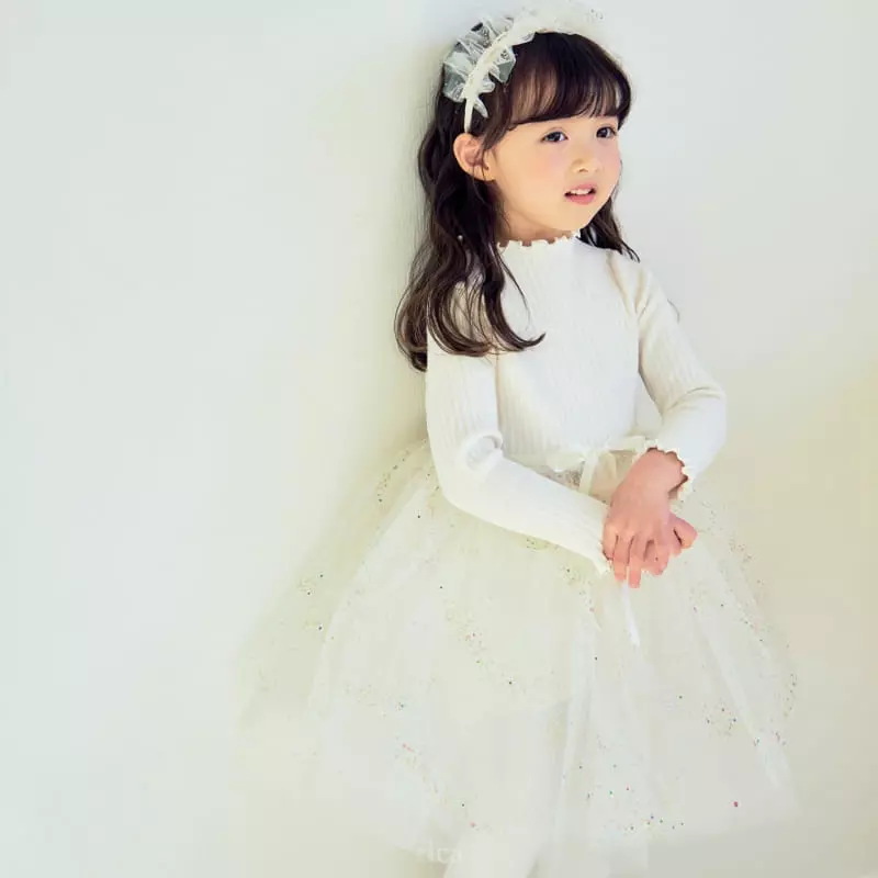 Rica - Korean Children Fashion - #childofig - Beads Ice Cream One-piece - 6