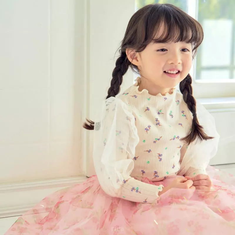 Rica - Korean Children Fashion - #discoveringself - Zan Zan Flower Tee - 11