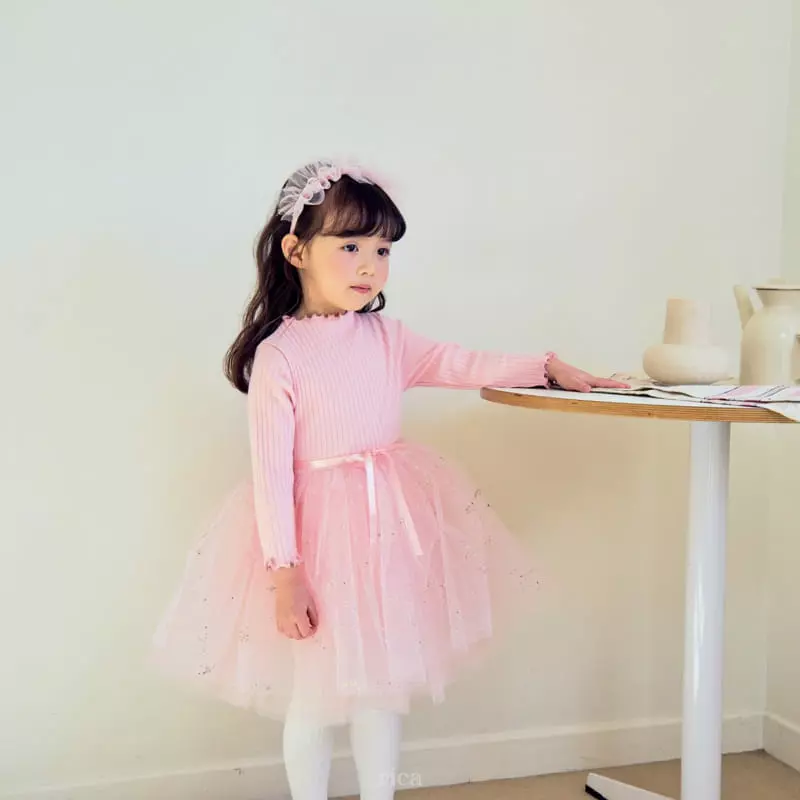 Rica - Korean Children Fashion - #fashionkids - Beads Ice Cream One-piece - 11