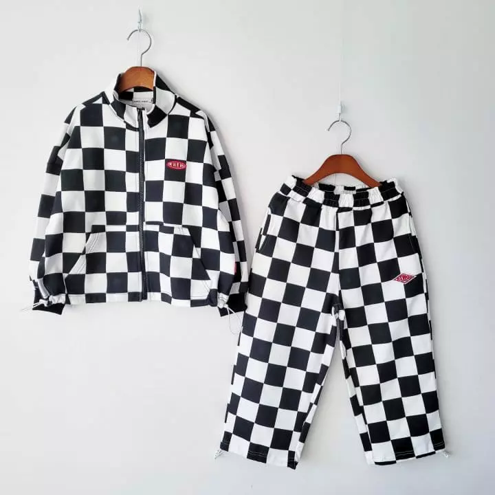 Riwoo Riwoo - Korean Junior Fashion - #stylishchildhood - Riwoo Check String Pants - 7