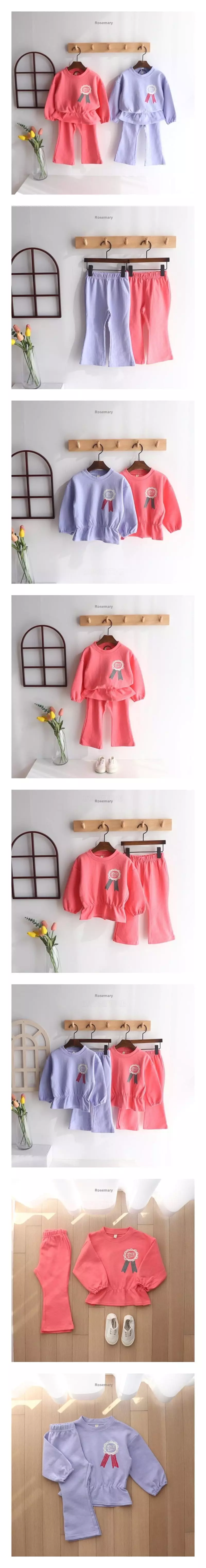 Rosemary - Korean Children Fashion - #minifashionista - Pinky Top Bottom Set