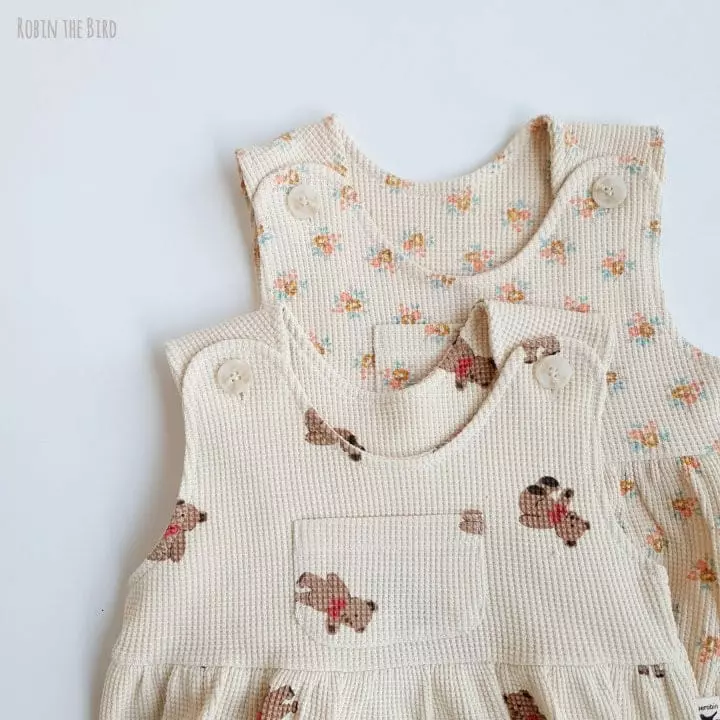 Saerobin - Korean Baby Fashion - #babyboutique - Pocket Waffle Bodysuit - 8