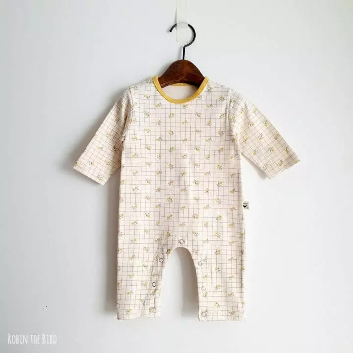 Saerobin - Korean Baby Fashion - #babyoninstagram - Check Flower Bodysuit