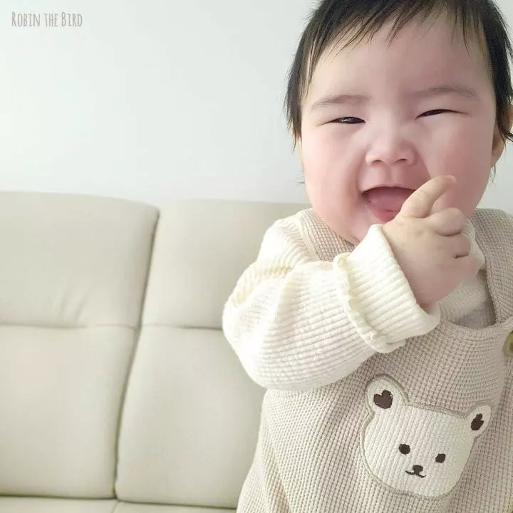 Saerobin - Korean Baby Fashion - #babywear - Waffle Dungarees Bodysuit - 3
