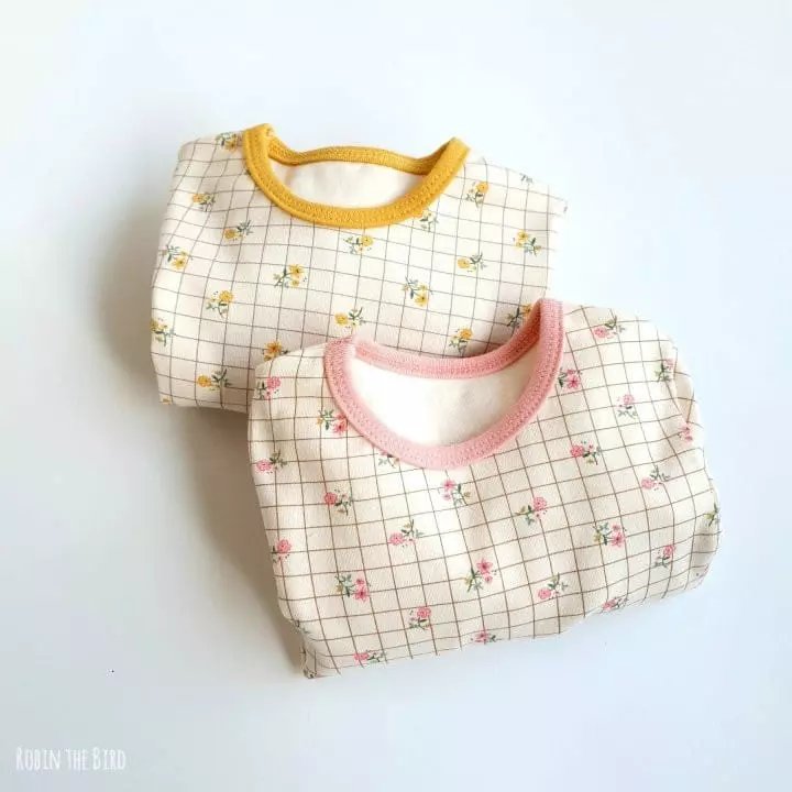 Saerobin - Korean Baby Fashion - #onlinebabyboutique - Check Flower Bodysuit - 6