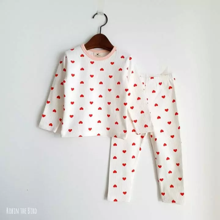 Saerobin - Korean Children Fashion - #designkidswear - Heart Rib Easywear