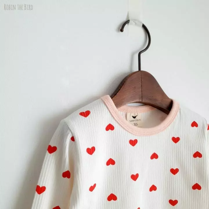 Saerobin - Korean Children Fashion - #kidzfashiontrend - Heart Rib Easywear - 6