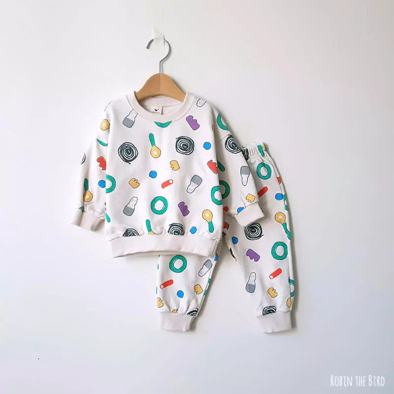Saerobin - Korean Children Fashion - #kidzfashiontrend - Crayon Top Bottom Set