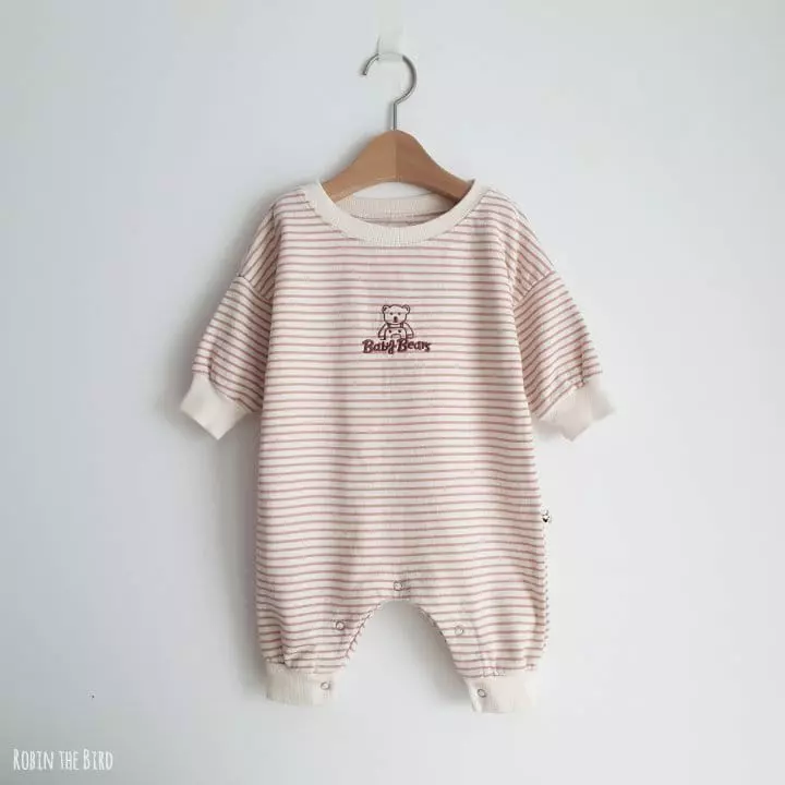 Saerobin - Korean Children Fashion - #minifashionista - Stripes Terry Jumpsuit - 4