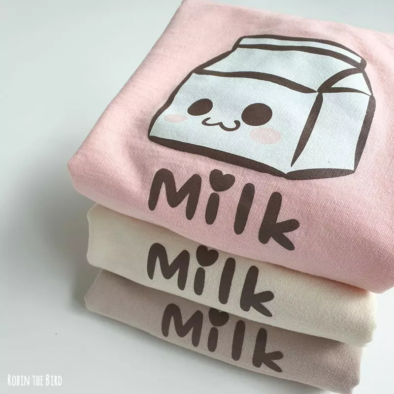 Saerobin - Korean Children Fashion - #todddlerfashion - Milk Sweatshirt Top Bottom Set - 6