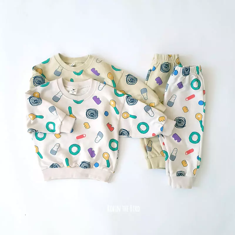 Saerobin - Korean Children Fashion - #todddlerfashion - Crayon Top Bottom Set - 7
