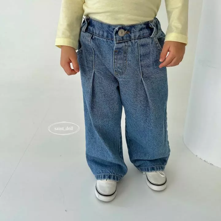 Saint Doll - Korean Children Fashion - #Kfashion4kids - Tuck Wide Jeans - 11