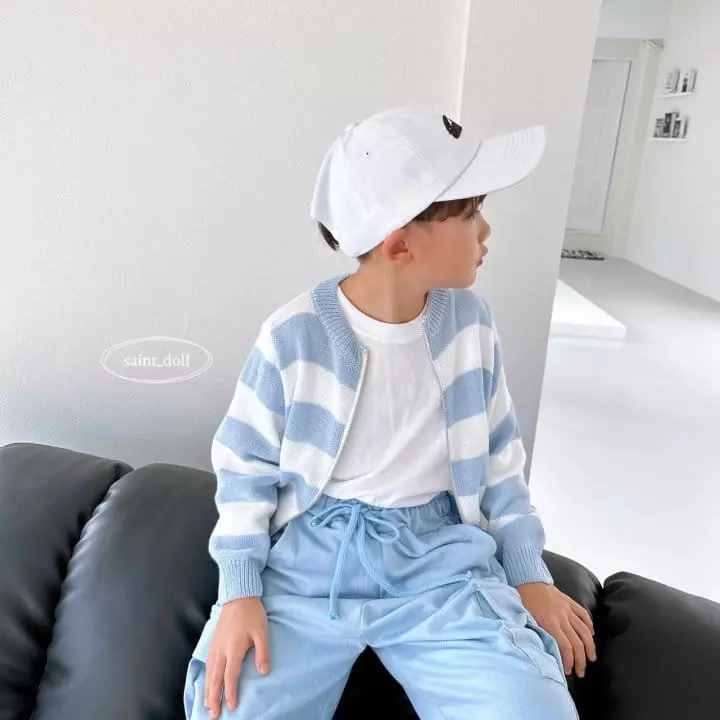 Saint Doll - Korean Children Fashion - #designkidswear - Strips Knit Zip-up - 4