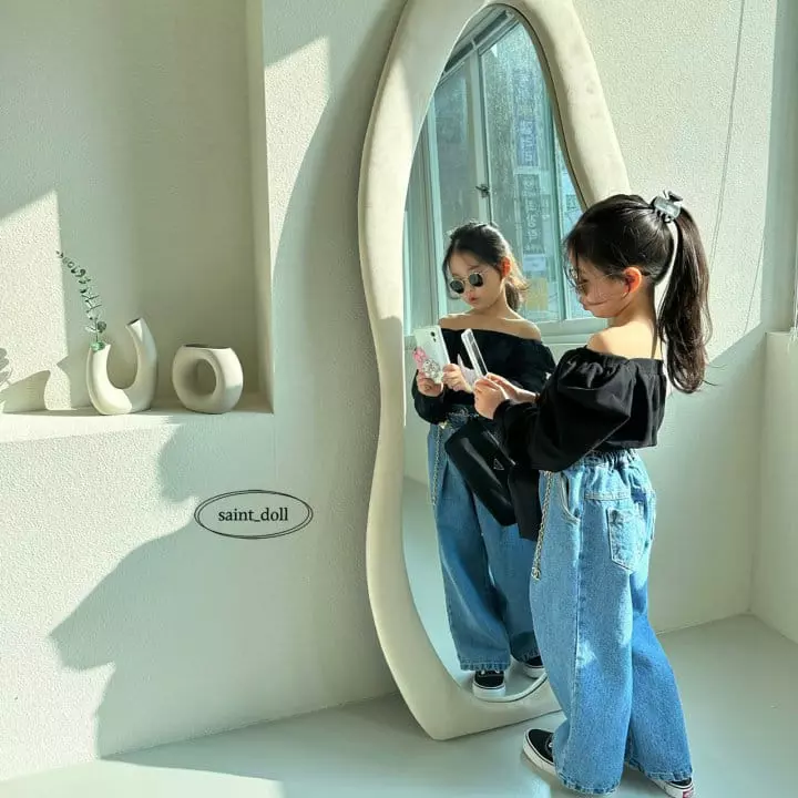 Saint Doll - Korean Children Fashion - #discoveringself - Tuck Wide Jeans - 6