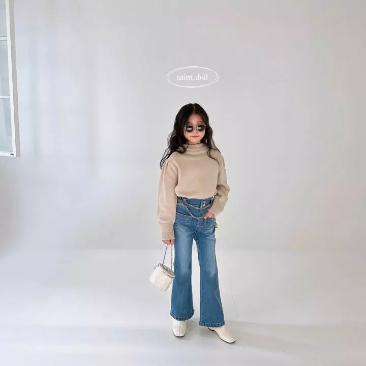 Saint Doll - Korean Children Fashion - #kidsshorts - Puff Knit Tee - 10