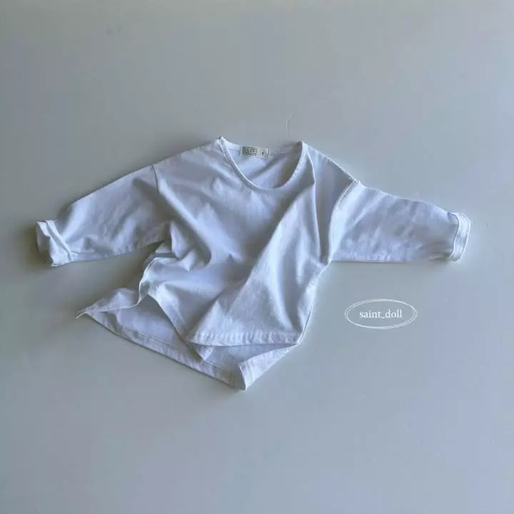 Saint Doll - Korean Children Fashion - #kidsshorts - Front U Neck Tee