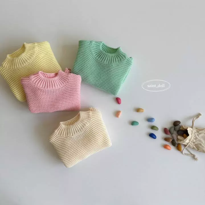 Saint Doll - Korean Children Fashion - #stylishchildhood - Pastel Knit Tee - 5