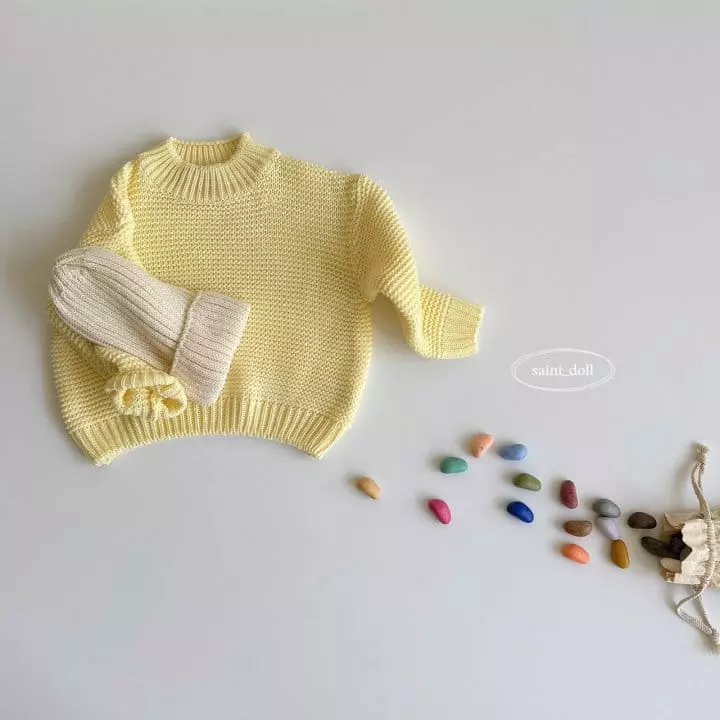 Saint Doll - Korean Children Fashion - #todddlerfashion - Pastel Knit Tee - 3
