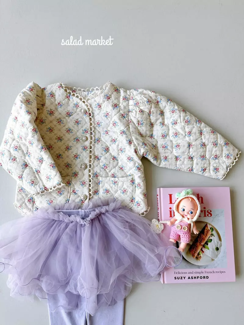 Salad Market - Korean Children Fashion - #stylishchildhood - Lavendar Quilting Jacket - 4