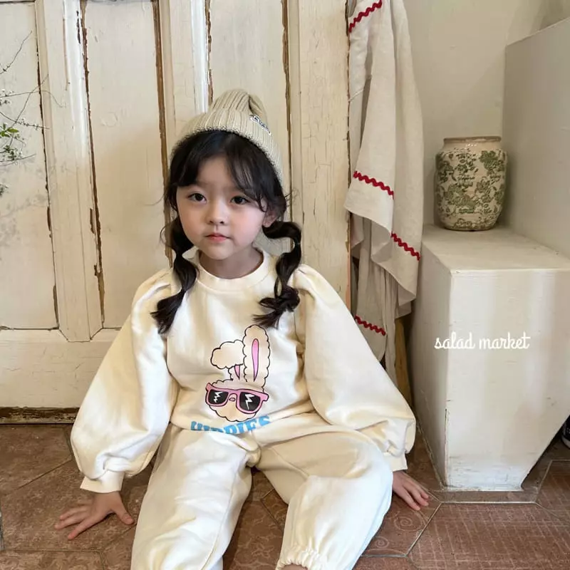 Salad Market - Korean Children Fashion - #discoveringself - Hippy Top Bottom Set - 6