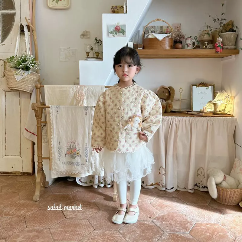 Salad Market - Korean Children Fashion - #kidsshorts - Lavendar Quilting Jacket - 9