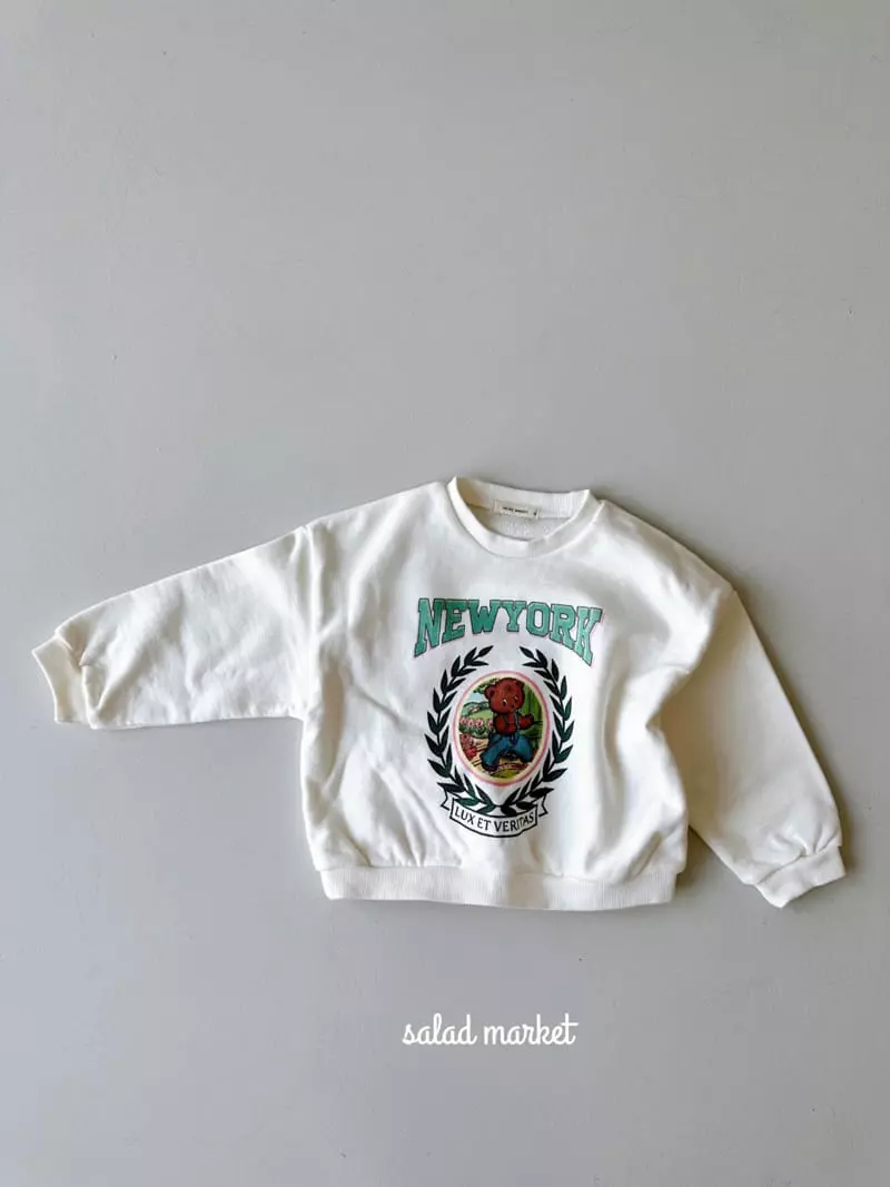 Salad Market - Korean Children Fashion - #littlefashionista - New York Sweatshirt - 4