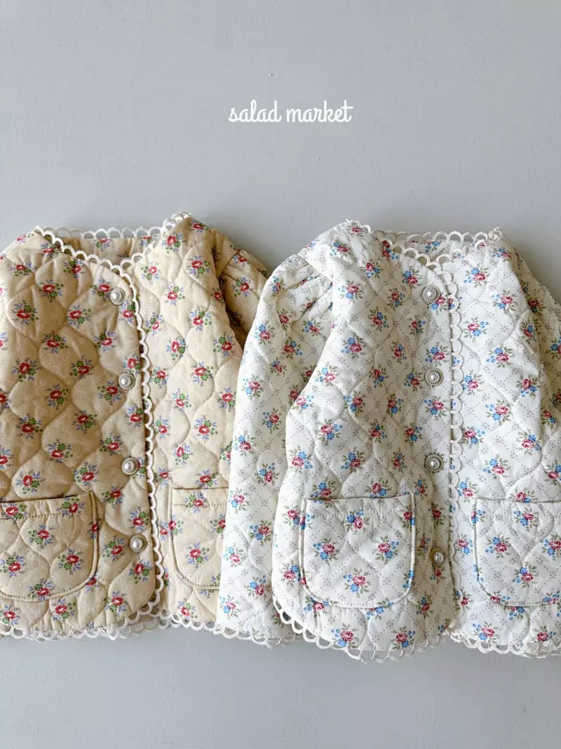 Salad Market - Korean Children Fashion - #todddlerfashion - Lavendar Quilting Jacket
