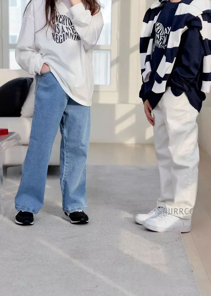 Shurrcca - Korean Children Fashion - #kidzfashiontrend - White Jeans - 4